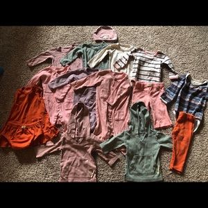 Lot of Baby Girl Organic Cotton Clothes Size 6-9mo